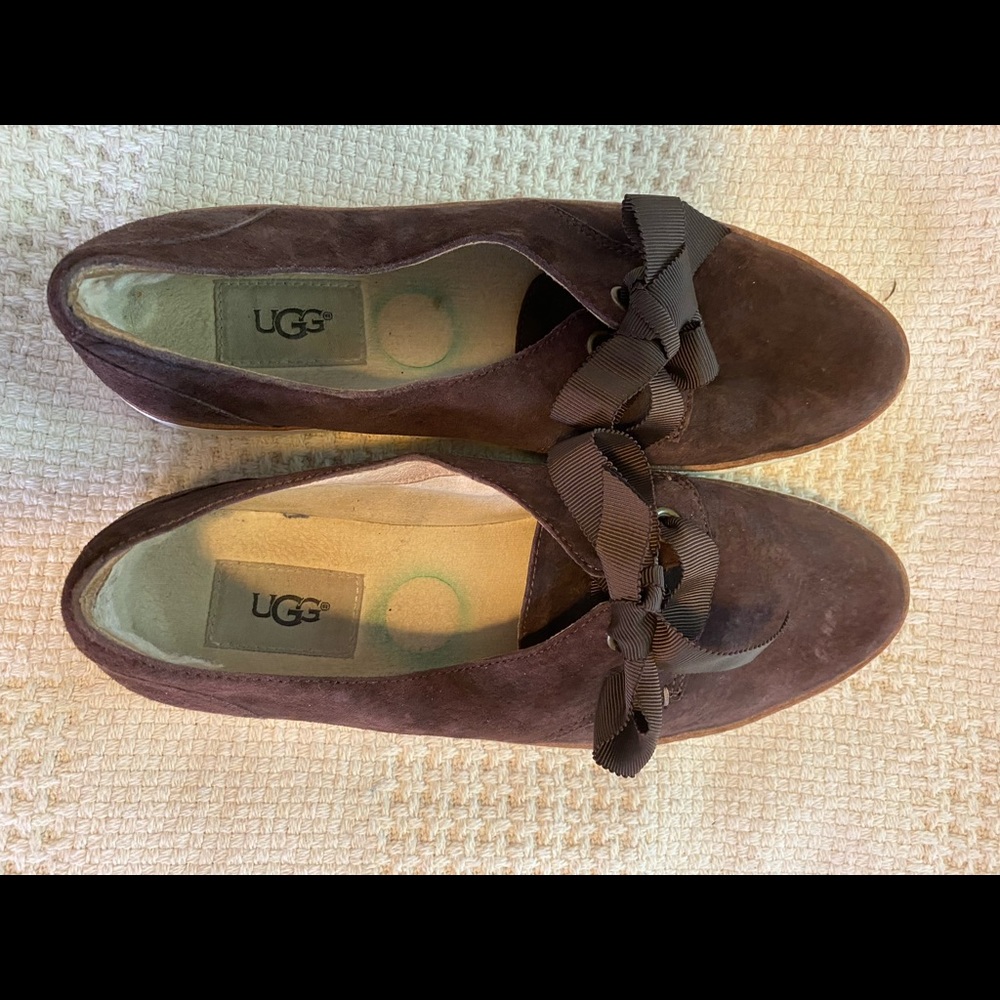 Ugg brown suede shoes W8/EU 39